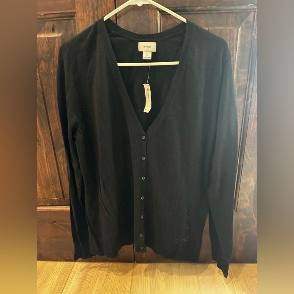 OLD NAVY Black Button Cardigan XL